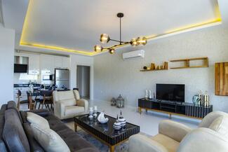 Дуплекс в Eco Marine Residence 3+1, 272м2 гостиная